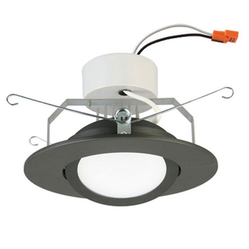 Lithonia 6G1MB LED 620 Lumens, 6 inch LED Recessed Downlight, 3000K, 80 CRI, Matte Black, Less Medium Base Socket Adapter