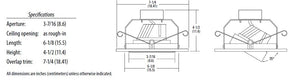 Lithonia 6G1MB LED 620 Lumens, 6 inch LED Recessed Downlight, 3000K, 80 CRI, Matte Black, Less Medium Base Socket Adapter