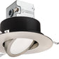 Lithonia 6JBK ADJ 50K 90CRI BN Round Adjustable Direct-Wire Canless LED Recessed Downlight, 5000K Color Temperature, 11W, 850 Lumens, 90 CRI, Brushed Nickel
