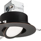 Lithonia 6JBK ADJ 50K 90CRI ORB Round Adjustable Direct-Wire Canless LED Recessed Downlight, 5000K Color Temperature, 11W, 850 Lumens, 90 CRI, Oil Rubbed Bronze
