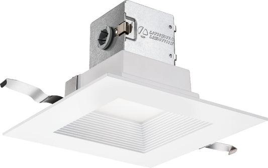 Lithonia 6JBK SQ 27K 90CRI MW Square Direct-Wire Canless LED Recessed Downlight, 2700K Color Temperature, 11W, 740 Lumens, 90 CRI, Matte White