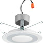 Lithonia 6SL RD 07LM 27K 90CRI MW L/SKTWHIP 6" LED Downlight with Interchangeable Faceplates (No E26 Adapter, CA Only), 2700K, 11W, 650L, 90 CRI, Matte White Finish