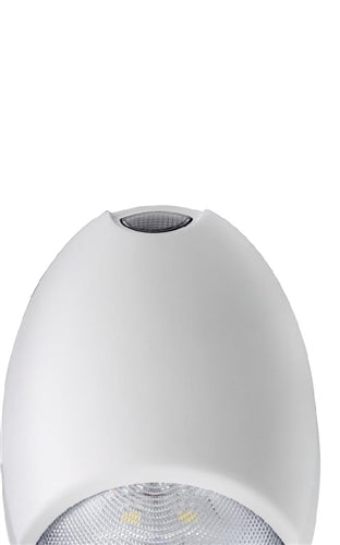 Lithonia AFO W MVOLT N SD CW 2.8W AFFINITY Oval Emergency Light, White Textured, 120-277V, Nicad Battery, Self-Diagnostics Testing, Cold Weather