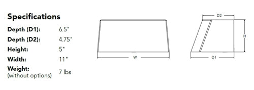 Lithonia ARC1 LED P2 50K MVOLT DDBXD Architecture LED Wall Light, 2000 Lumens, 5000K, 120-277V, Dark Bronze