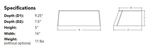 Lithonia ARC2 LED P4 50K MVOLT PE E4WH DDBXD Architectural LED Wall Light, 5000K, 120-277V, Button Type Photocell for Dusk-to-Dawn Operation, 4W Emergency Battery Back Up, Dark Bronze