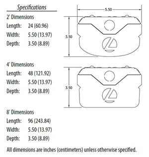 Lithonia BLWP2 40L ADPT EZ1 LP850 NLTAIR2 RES7PDT 2' Low Profile LED Wraparound, 4000 Lumens, Curved Ribbed Diffuser, eldoLED Dims to 1%, 82 CRI, 5000K, nLight AIR Control with PDT Dual Technology