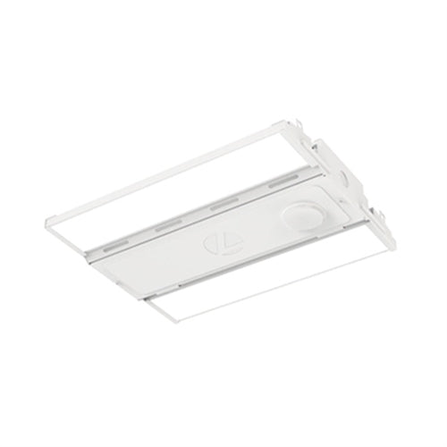 Lithonia CPHB 15000LM SEF GCL MD MVOLT GZ10 50K 80CRI E10WCP DWH Compact Pro LED High Bay, 15000 Lumens, Standard Efficiency, Glare Control Lens, Medium Distribution, 120-277V, 0-10V Dimming, 5000K, 80 CRI, 10W Emergency Battery Pack, Gloss White