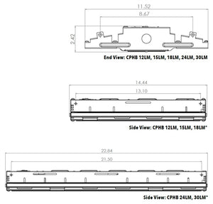 Lithonia CPHB 24000LM SEF GCL MD MVOLT GZ10 35K 70CRI DWH Compact Pro LED High Bay, 24000 Lumens, Standard Efficiency, Glare Control Lens, Medium Distribution, 120-277V, 0-10V, 3500K, 70 CRI, Gloss White