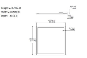 Lithonia CPX 2X2 3200LM 40K M4 30W 2'x2' LED Flat Panel 3200 Lumens, 4000K, 120-277V