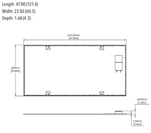 Lithonia CPX 2X4 4000LM 40K M2 40W 2'x4' LED Flat Panel 4000 Lumens, 4000K, 120-277V