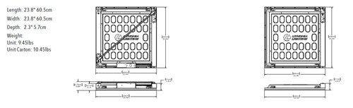 Lithonia CPX 2X2 3200LM 80CRI 35K SWL MIN10 ZT MVOLT 2'x2' LED Flat Panel, 3200 Lumens, 80 CRI, 3500K, Satin White Diffuser, Dims to 10%, Generic 0-10V Dimming, 120-277V