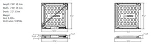 Lithonia CPX 2X2 3200LM 80CRI 35K SWL MIN10 ZT MVOLT 2'x2' LED Flat Panel, 3200 Lumens, 80 CRI, 3500K, Satin White Diffuser, Dims to 10%, Generic 0-10V Dimming, 120-277V