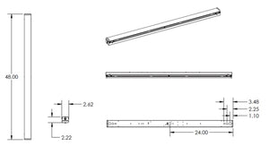 Lithonia CSS L48 ALO3 MVOLT SWW3 80CRI 4ft LED strip Light 3200-5300 Lumens, 24-39W, 3500K/4000K/5000K, 120-277V