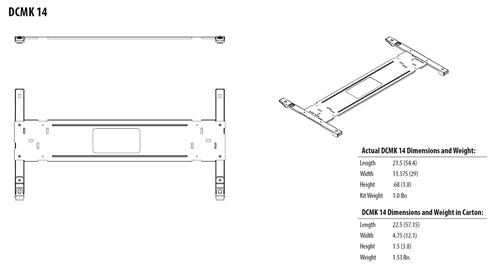 Lithonia DCMK 14 1x4 Direct Ceiling Mount Kit, For Use with CPANL1x4 Fixture
