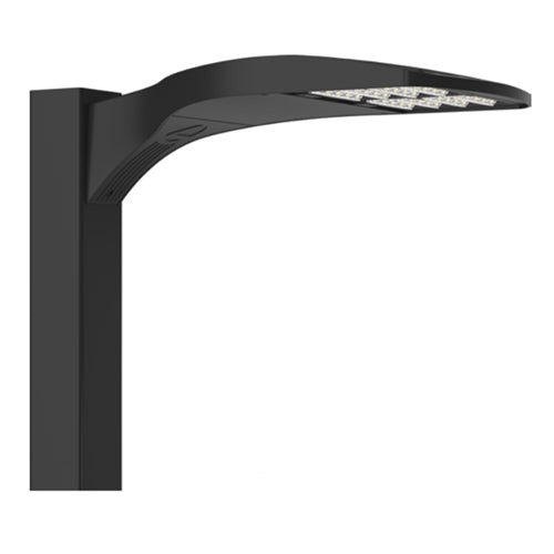 Lithonia DSX0 LED P5 40K 70CRI TFTM MVOLT HS SPA DBLXD 89W LED Area Light, 4000K, 70 CRI, Forward Throw Medium Distribution, 120-277V, Square Pole Mounting, Houseside Shield, Black