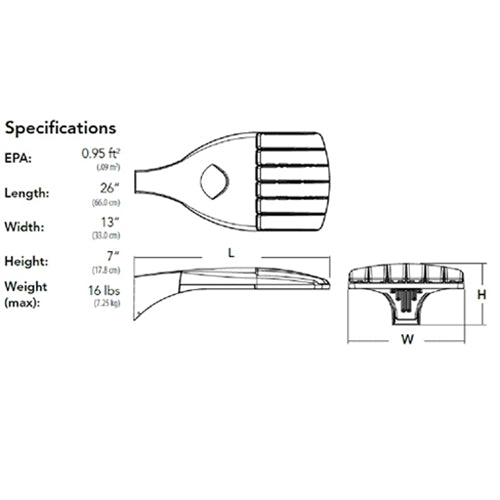 Lithonia DSX0 LED P1 40K T3M MVOLT EGS SPA DDBXD 38 Watts LED Area Light 4714 Lumens 4000K