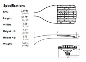Lithonia DSX1 LED P1 40K 70CRI T4M MVOLT HS SPA DDBXD Area Light LED, P1 Forward Optics, 4000K, 70 CRI, Type III Medium Distribution, 120-277V, House Shield, Square Pole Mounting, Dark Bronze