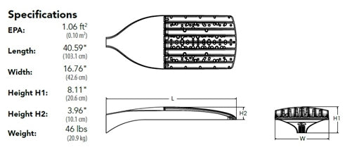 Lithonia DSX2 LED P7 40K 70CRI T3M MVOLT SPA NLTAIR2 PIRHN DDBXD LED Area Light P7 Forward Optics, 4000K, Type III Short Distribution, 120-277V, Square Pole Mounting, nLight AIR Generation 2, Network High/Low Motion/Ambient Sensor, Dark Bronze