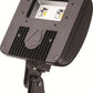 Lithonia DSXF1 LED P1 30K WFL 120 THK DDBXD 21W D-Series Size 1 LED Floodlight, P1 Performance Package, 3000K Color Temperature, Wide Flood Distribution, 120V, Knuckle With 1/2" NPS Threaded Pipe, Dark Bronze Finish