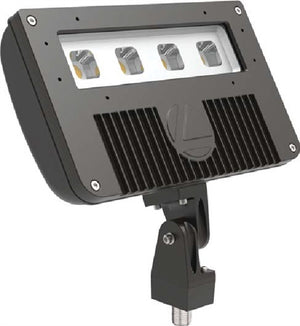 Lithonia DSXF2 LED P1 40K 70CRI HMF MVOLT THK DBLXD D-Series Size 2 LED Floodlight, P1 Performance Package, 4000K, 70 CRI, Horizontal Flood, 120-277V, Knuckle with 1/2 NPT Threaded Pipe, Black Finish