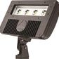 Lithonia DSXF2 LED P2 40K MFL 277 THK PE DNAXD 78W D-Series Size 2 LED Floodlight, P2 Performance Package, 4000K Color Temperature, Medium Flood Distribution, 277V, Knuckle With 1/2" NPS Threaded Pipe, Button Photocontrol, Natural Aluminum Finish