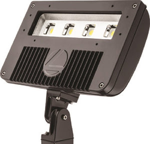 Lithonia DSXF2 LED P1 30K WFL 277 IS PE DWHXD 54W D-Series Size 2 LED Floodlight, P1 Performance Package, 3000K Color Temperature, Wide Flood Distribution, 277V, Integral Slipfitter, Button Photocontrol, White Finish