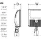 Lithonia DSXF3 LED 6 P1 50K 70CRI WFL MVOLT YKC62 DDBXD 129 Watts LED Flood Light 15200 Lumens 400W MH Equal Traditional 5000K
