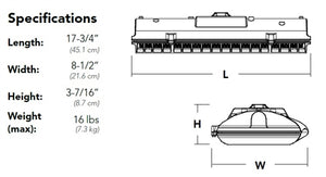 Lithonia DSXSC LED 10C 1000 40K T5M MVOLT SRM PIRH3FC3V DNAXD 37W LED Surface Canopy, 10 LEDs, 1000mA, 4000K, Type V Medium Distribution, 120-277V, Surface Mount, Motion/Ambient Sensor for 15-30' Mounting Heights, Natural Aluminum