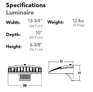 Lithonia DSXW1 LED P3 40K 70CRI T4M MVOLT SRM DDBXD Wall Light LED, 3200 Lumens, 4000K, 70 CRI, Type 4 Medium Distribution. 120-277V, Surface Mounting Bracket, Dark Bronze