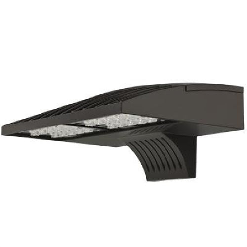 Lithonia DSXW1 LED 10C 350 30K T3M MVOLT E20WC DDBXD 14W LED Wall Luminaire, 10 LEDs, 350mA, 3000K Color Temperature, Type III Medium Distribution, 120-277V, with battery back up Dark Bronze Finish