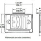 Lithonia ECBR LED M6 LED Exit Sign White Thermoplastic Single Face Red Letters Battery Backup