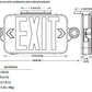 Lithonia ECC G M6 Single Face LED Combination Exit Sign, White Housing, Green Letter
