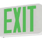 Lithonia ECC G REM M6 Single Face LED Combination Exit Sign, White Housing, Green Letter, With Remote Capacity