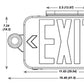 Lithonia ECRG RD M6 Exit and Emergency Light Combo Unit, Red and Green Letter, Round Lamp Heads