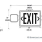 Lithonia ECRG SQ M6 Exit and Emergency light Combo Unit, Red and Green Letter, Square Lamp Heads