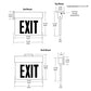 Lithonia EDG 2 GMR 120 X2 M6 Surface Mount LED Edge-Lit Exit, Brushed Aluminum Housing, Double Face, Green on Mirror Letter, 2 Circuit 120V AC only