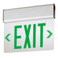 Lithonia EDG W 1 GMR Surface Mount LED Edge-Lit Exit, White Housing, Single Face, Green on Mirror Letter, AC Only