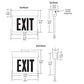 Lithonia EDG W 2 RW EL SD Surface Mount LED Edge-Lit Exit, White Housing, Double Face, Red on White Letter, Nickel-Cadmiun Battery, Self-Diagnostics