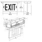 Lithonia EDGR 1 GMR Recessed LED Edge-Lit Exit, Brushed Aluminum Housing, Single Face, Green on Mirror Letter, AC Only