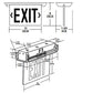 Lithonia EDGR 1 RMR EL SD WM Recessed LED Edge-Lit Exit, Brushed Aluminum Housing, Single Face, Red on Mirror Letter, Nickel-Cadmiun Battery, Self-Diagnostics, Recessed Wall Mount