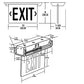 Lithonia EDGR W 1 RW EL SD WM Recessed LED Edge-Lit Exit, White Housing, Single Face, Red on White Letter, Nickel-Cadmiun Battery, Self-Diagnostics, Recessed Wall Mount