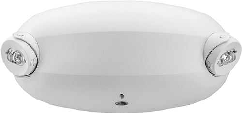 Lithonia ELM2L WPVS LED Emergency Light White Thermoplastic 2 Adjustable Lamp Heads 2.4 Watts Battery Backup with Wet Protective Vandal Shield