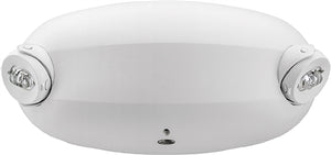 Lithonia ELM2L WPVS LED Emergency Light White Thermoplastic 2 Adjustable Lamp Heads 2.4 Watts Battery Backup with Wet Protective Vandal Shield