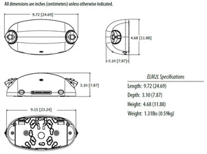Lithonia ELM2L WPVS LED Emergency Light White Thermoplastic 2 Adjustable Lamp Heads 2.4 Watts Battery Backup with Wet Protective Vandal Shield