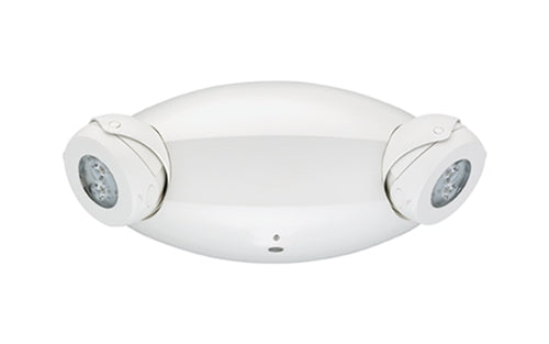 Lithonia ELM4L UVOLT LTP 6.6W LED Emergency Light 1100 Lumens, White Thermoplastic, 2 Adjustable Lamp Heads, 120-347 VAC