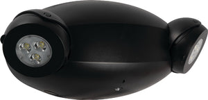 Lithonia ELM6L B UVOLT LTP SDRT 10.6W LED Emergency Light 1100 Lumens, Black Thermoplastic, 2 Adjustable Lamp Heads, 120-347 VAC, Self Diagnostics, Remote Test