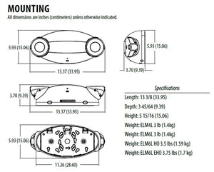 Lithonia ELM6L UVOLT LTP SDRT WPVS 10.6W LED Emergency Light 1100 Lumens, White Thermoplastic, 2 Adjustable Lamp Heads, 120-347 VAC, Self Diagnostics, Remote Test, Wet Protective Vandal Shield
