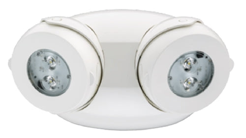 Lithonia ELMRE SP640L T M12 Quantum LED Thermoplastic Emergency Light, 320 lumen, 3.3 watt, Spot Pattern, Twin, Aimable