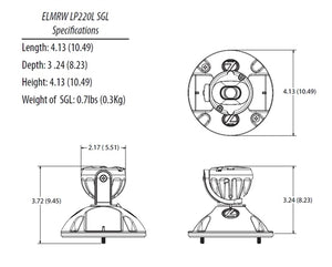 Lithonia ELMRW LP220L DNAXD SGL Universal DC Voltage, 110 Lumens, Linear Pattern, 5VDC-20VDC Input, Single Lamp, Natural Aluminum