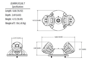 Lithonia ELMRW LP220L DNAXD T Universal DC Voltage, 110 Lumens, Linear Pattern, 5VDC-20VDC Input, Twin Lamps, Natural Aluminum